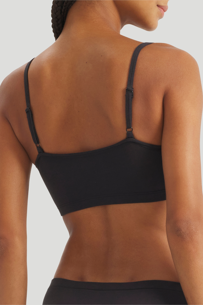 2 Pack Modal Active Comfort Bralettes - Black