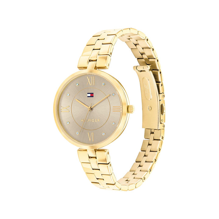 Ella Gold Case Grey Dial Watch - Gold