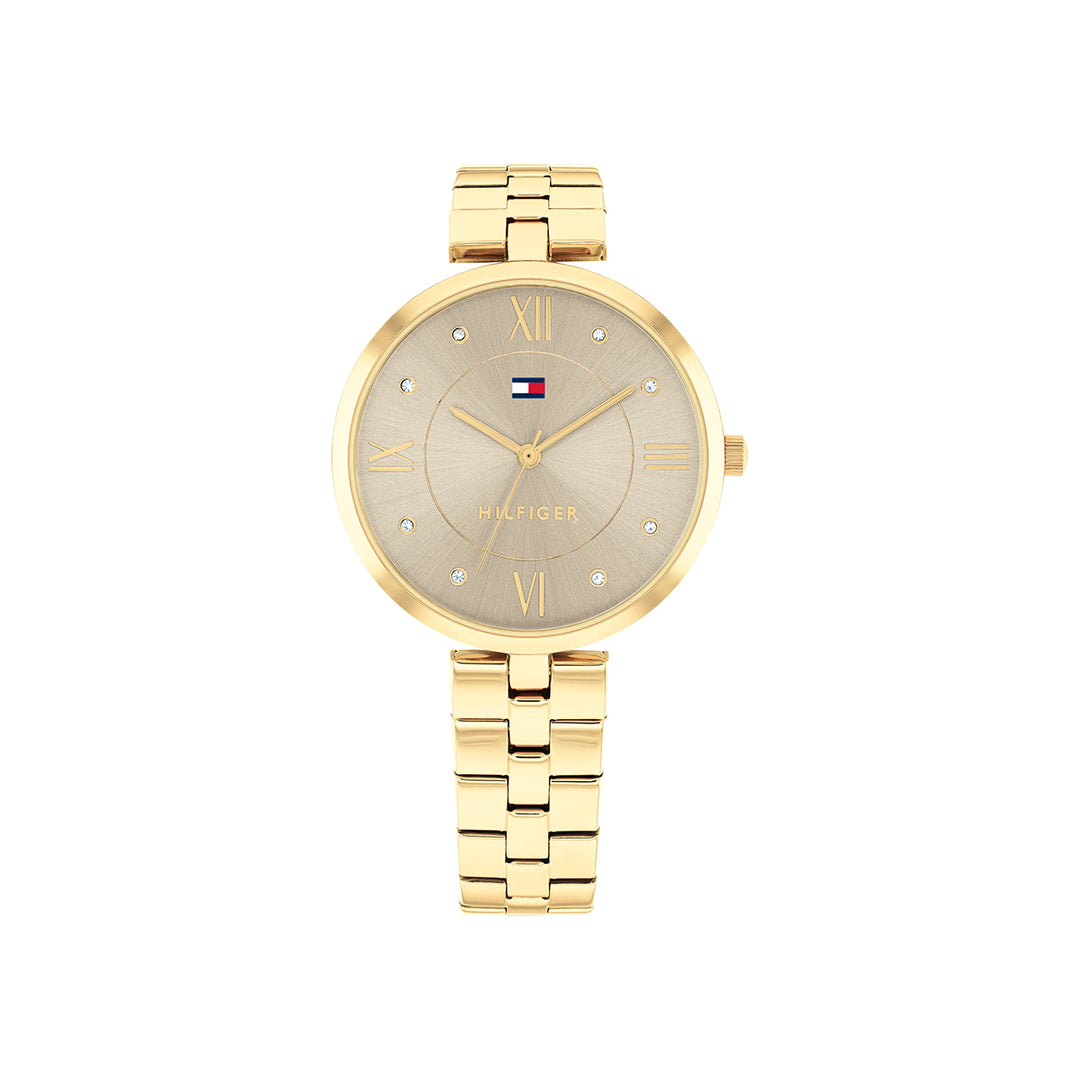 Ella Gold Case Grey Dial Watch - Gold