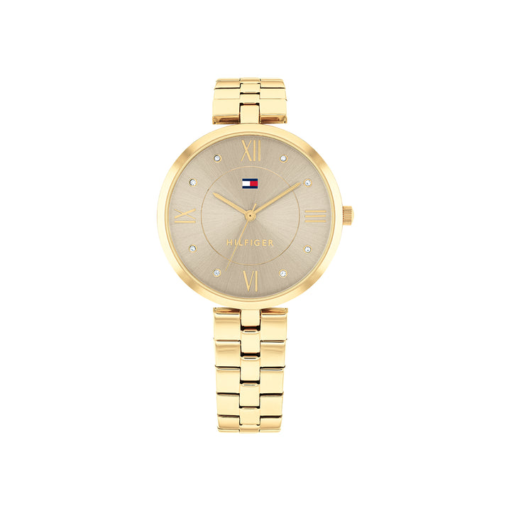 Ella Gold Case Grey Dial Watch - Gold