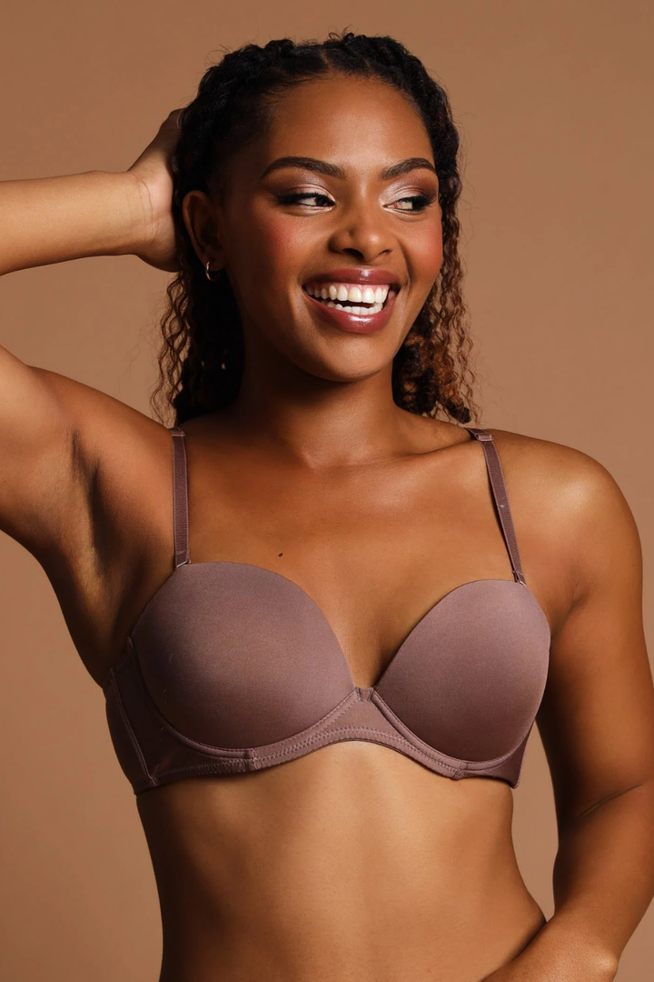 2 Pack Low Plunge Multiway Bra - Mocha/Black