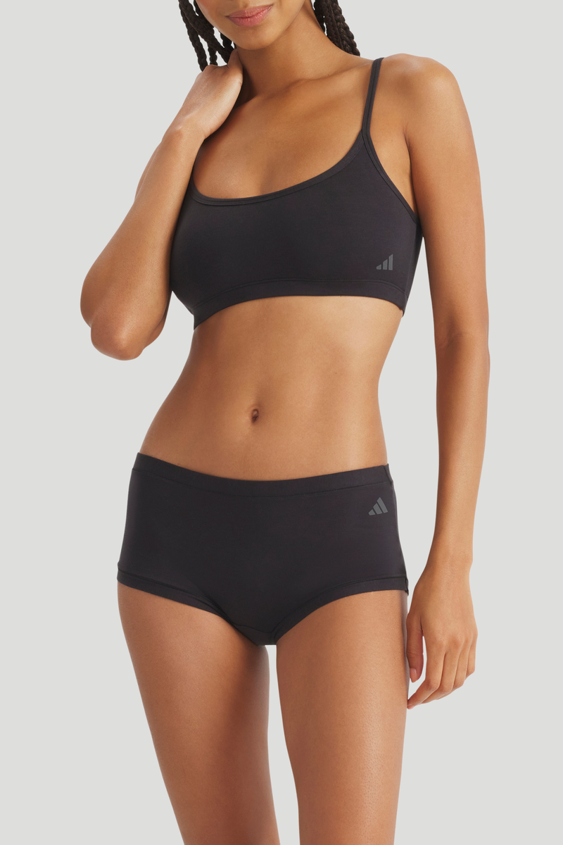 2 Pack Modal Active Comfort Bralettes - Black
