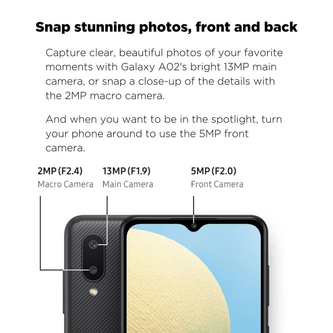 Galaxy A02 Dual Sim Cellphone - Black