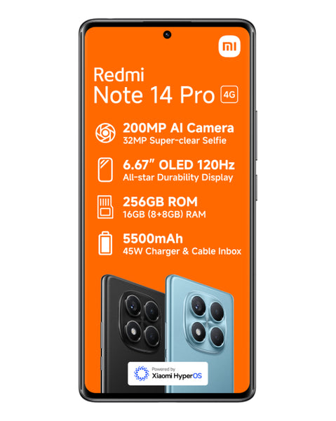 Redmi Note 14 Pro 256GB Dual Sim Black Cellphone – Edgars