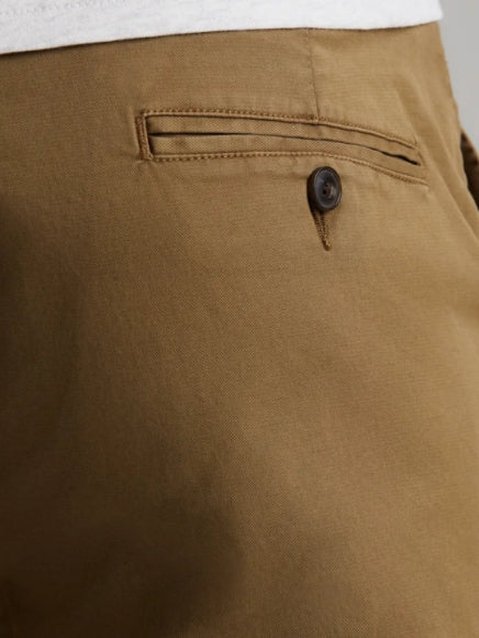 Venice Slim Fit Chino Trousers  - Khaki