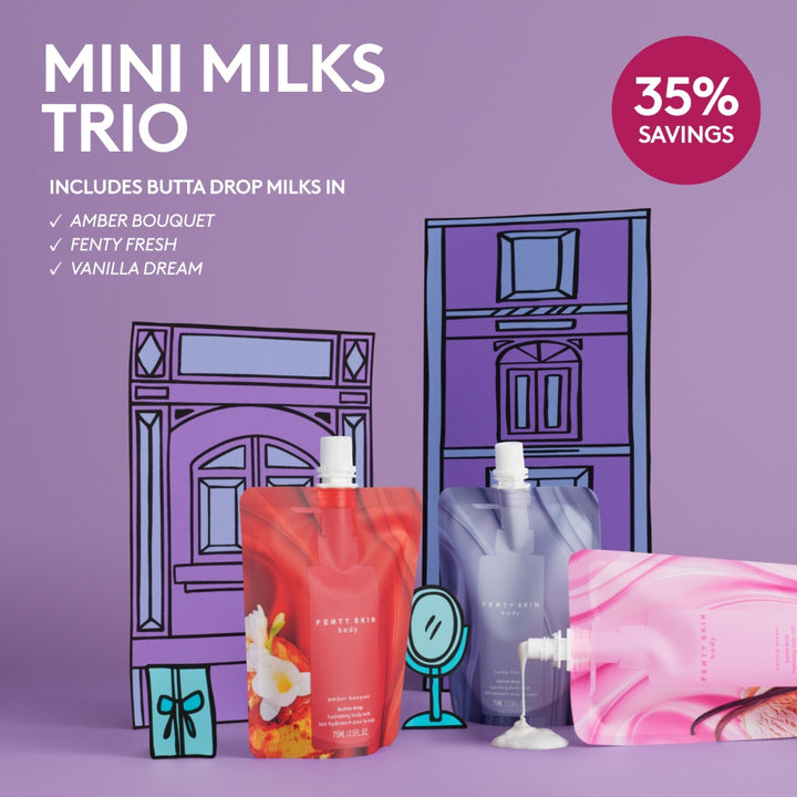Mini Milks Hydrating Body Milk Travel Pouch Trio