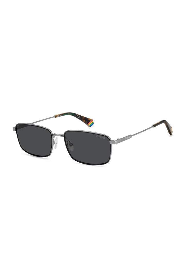 Matte Ruthenium Metal Sunglasses - Black