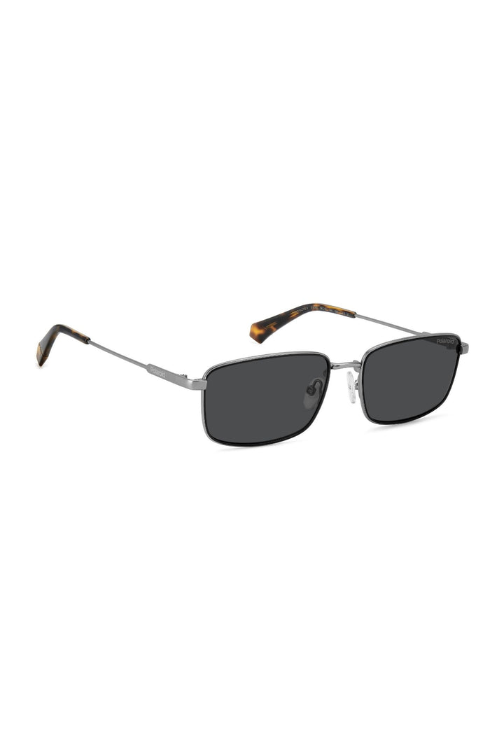 Matte Ruthenium Metal Sunglasses - Black