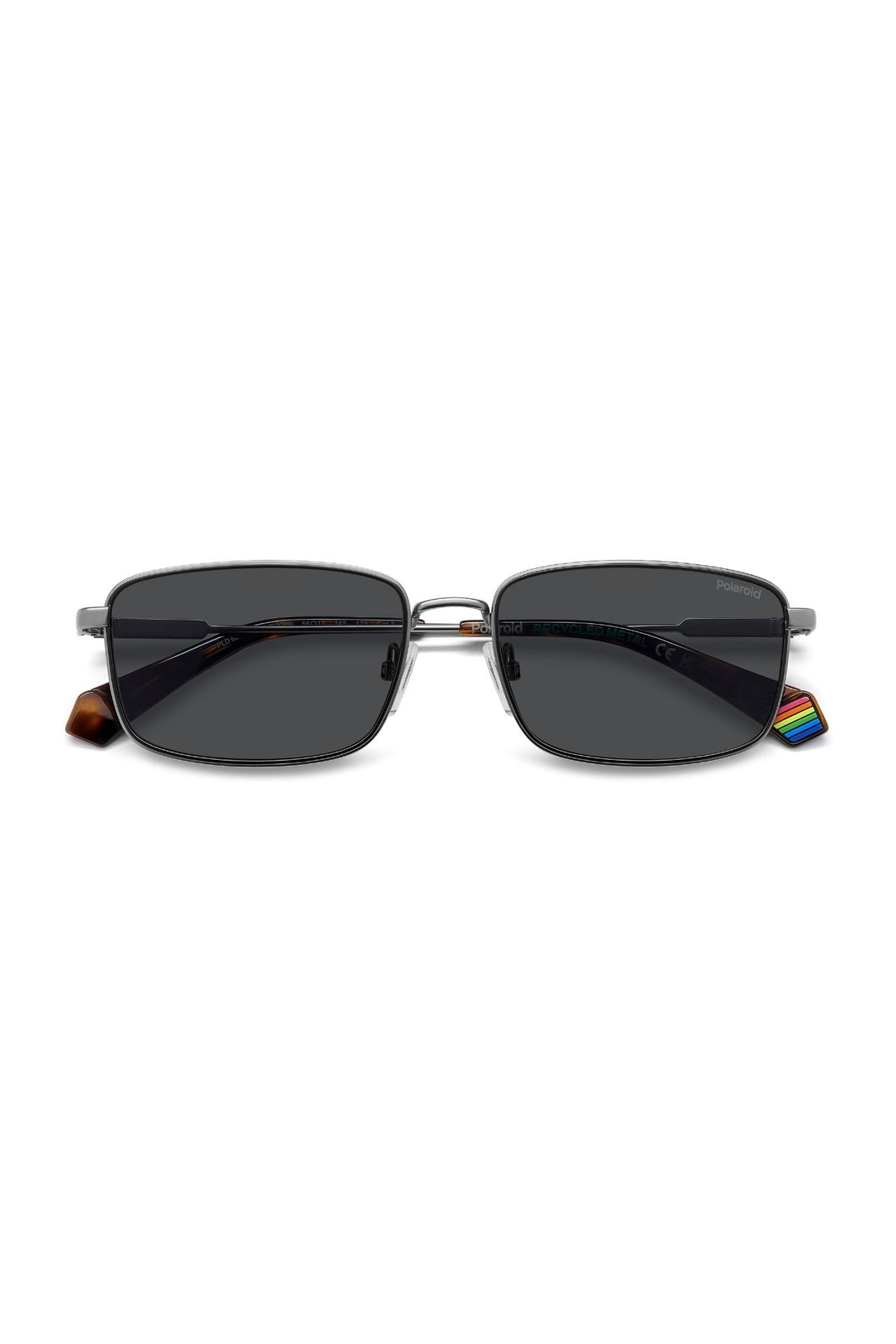 Matte Ruthenium Metal Sunglasses - Black