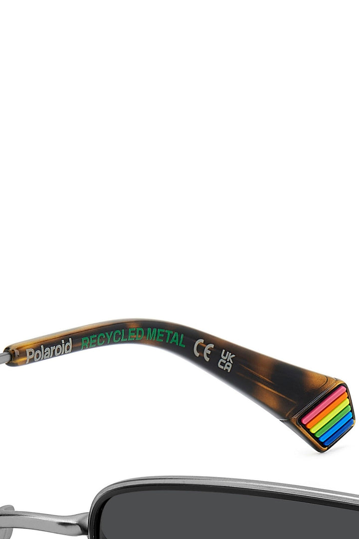 Matte Ruthenium Metal Sunglasses - Black