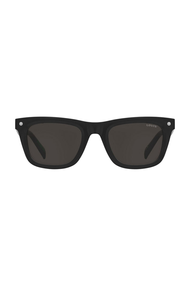 Unisex Rectangle Black Frame Grey Lens - None
