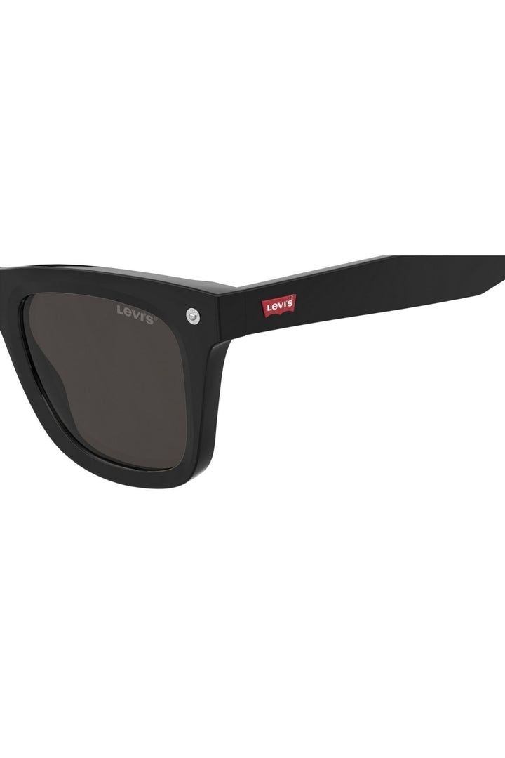 Unisex Rectangle Black Frame Grey Lens - None