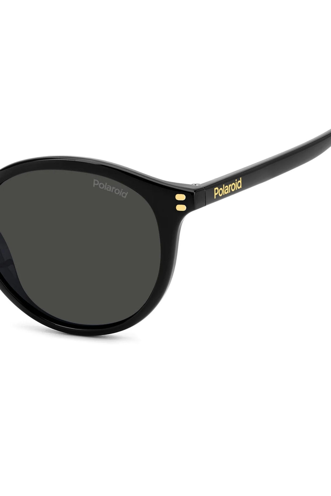 Unisex Rounded Black Frame Grey Lens - None