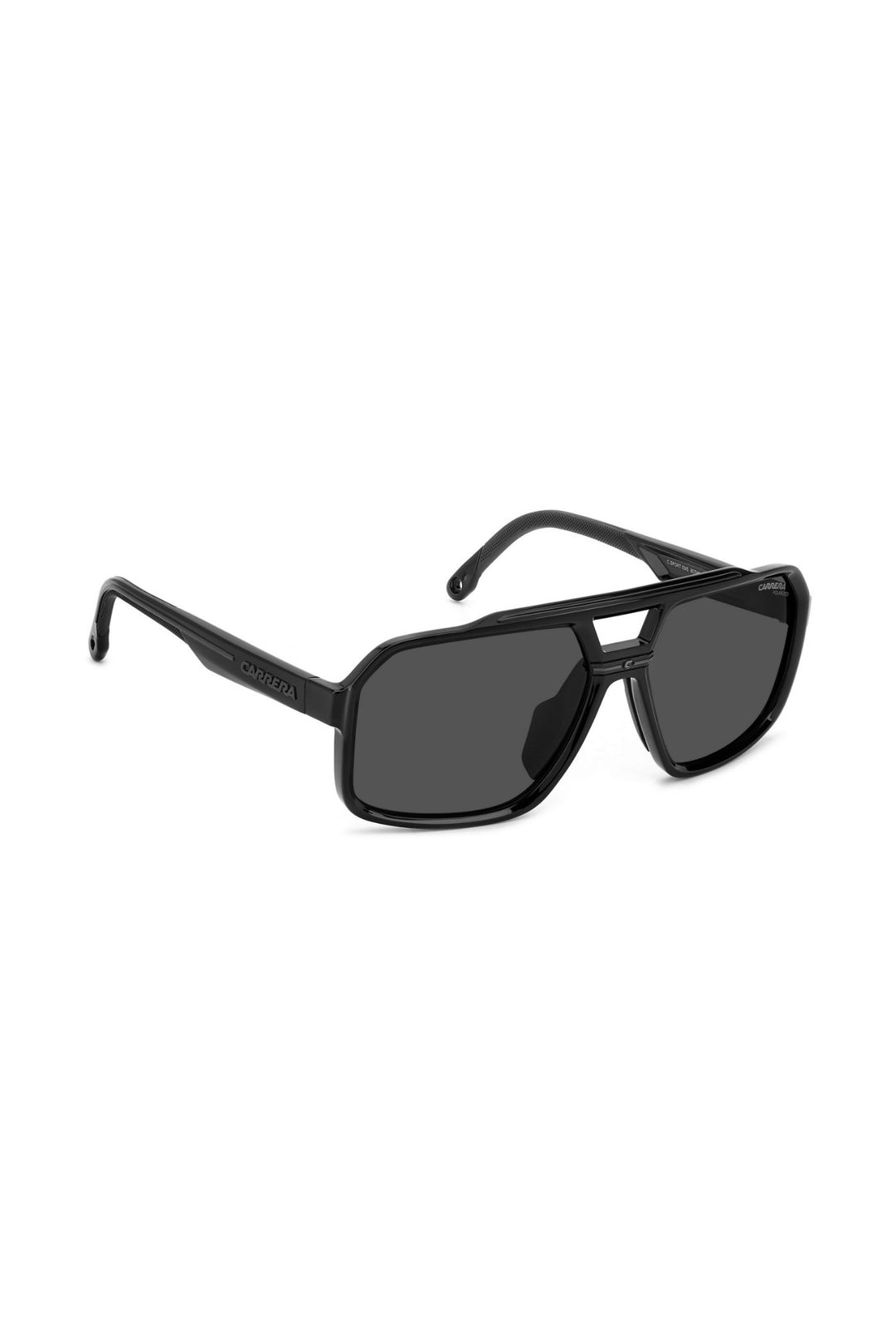 Rectangle Black Frame Grey Lens - None