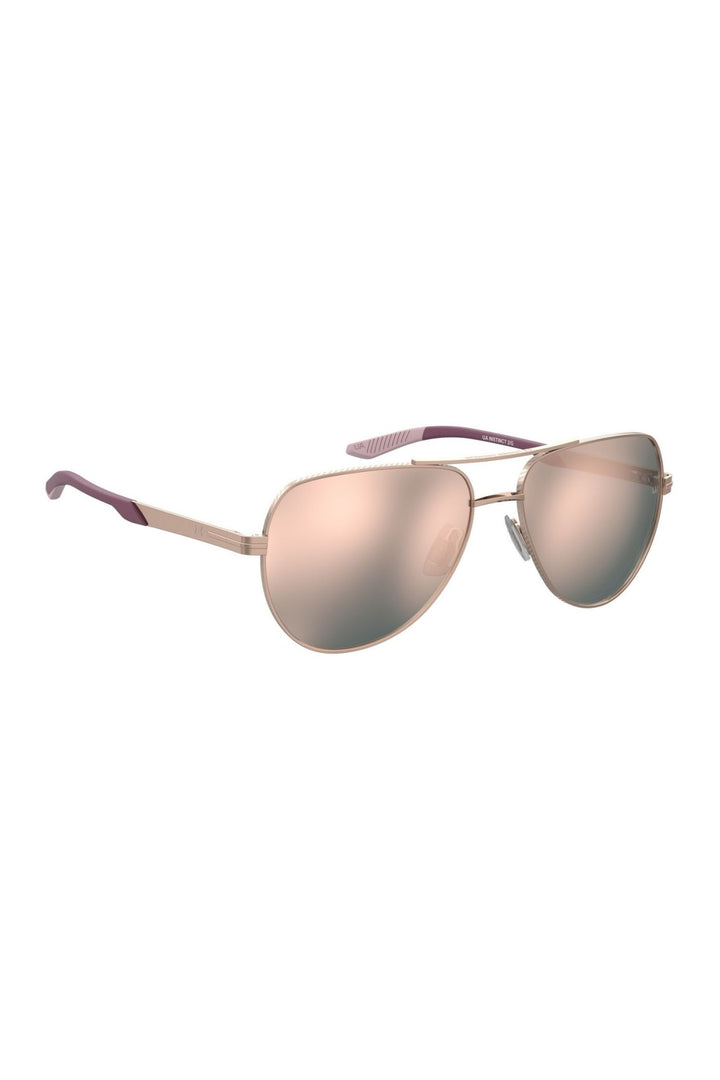 Unisex Pilot Rose Gold Frame Rose Gold Lens - None
