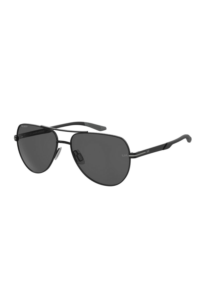 Unisex Pilot Matte Black Frame Grey Lens - None