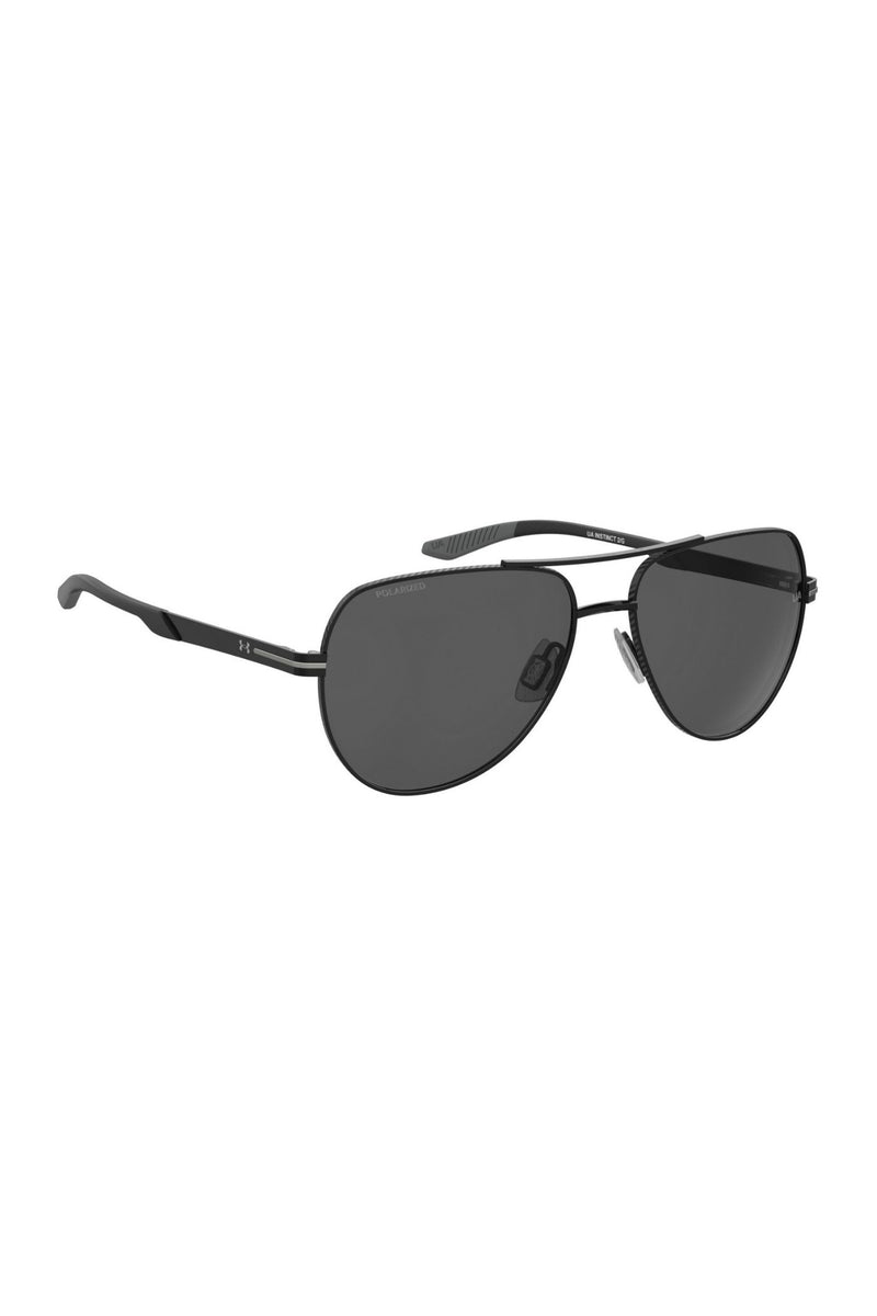 Unisex Pilot Matte Black Frame Grey Lens - None