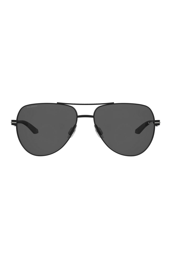 Unisex Pilot Matte Black Frame Grey Lens - None