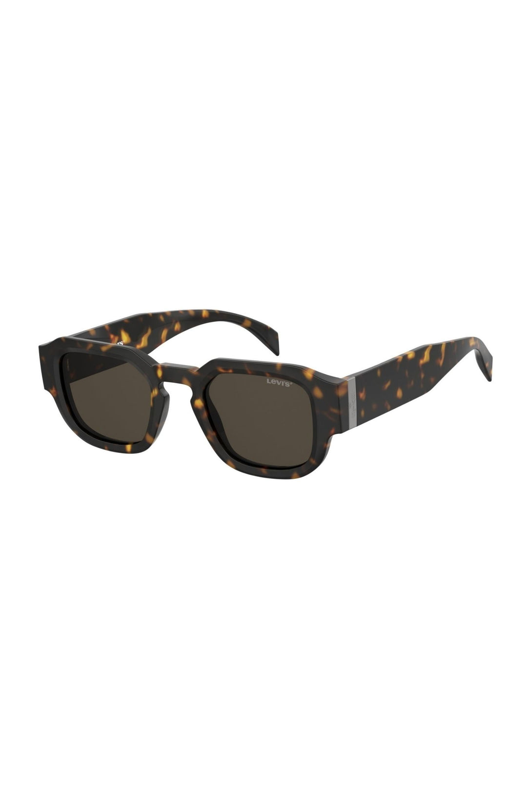 Unisex Rectangle Havana Frame Brown Lens - None