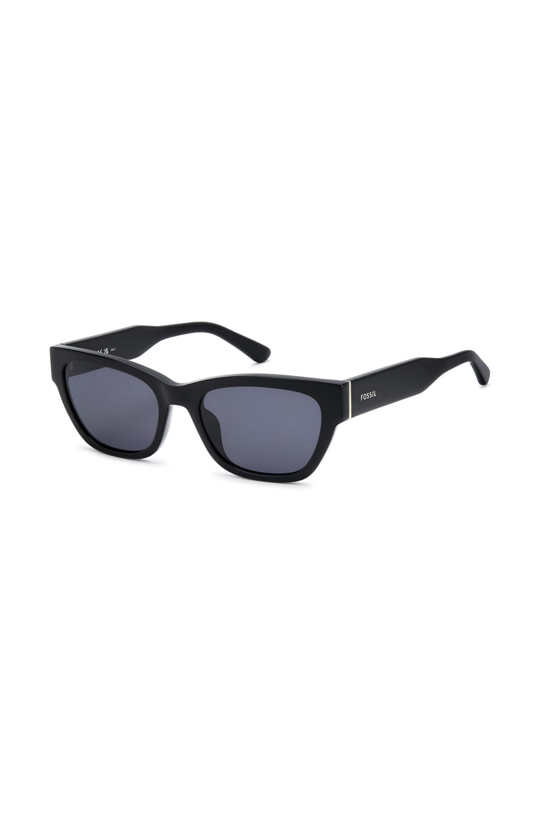 Rectangle Black Frame Grey Lens - None