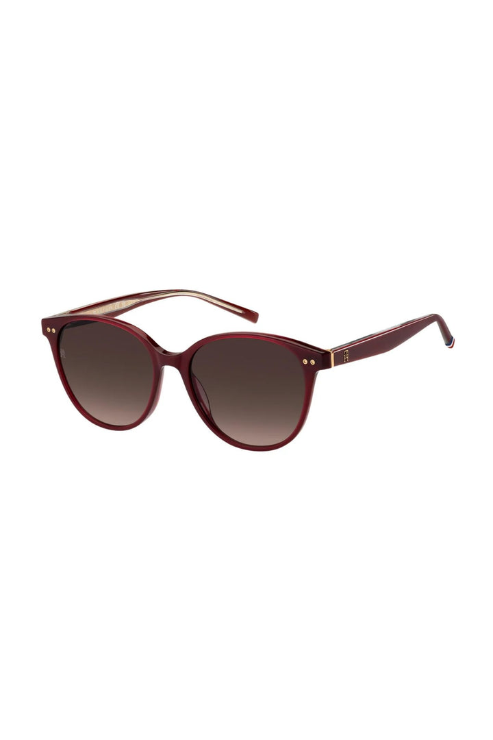 Rounded Burgundy Frame - Brown Lens