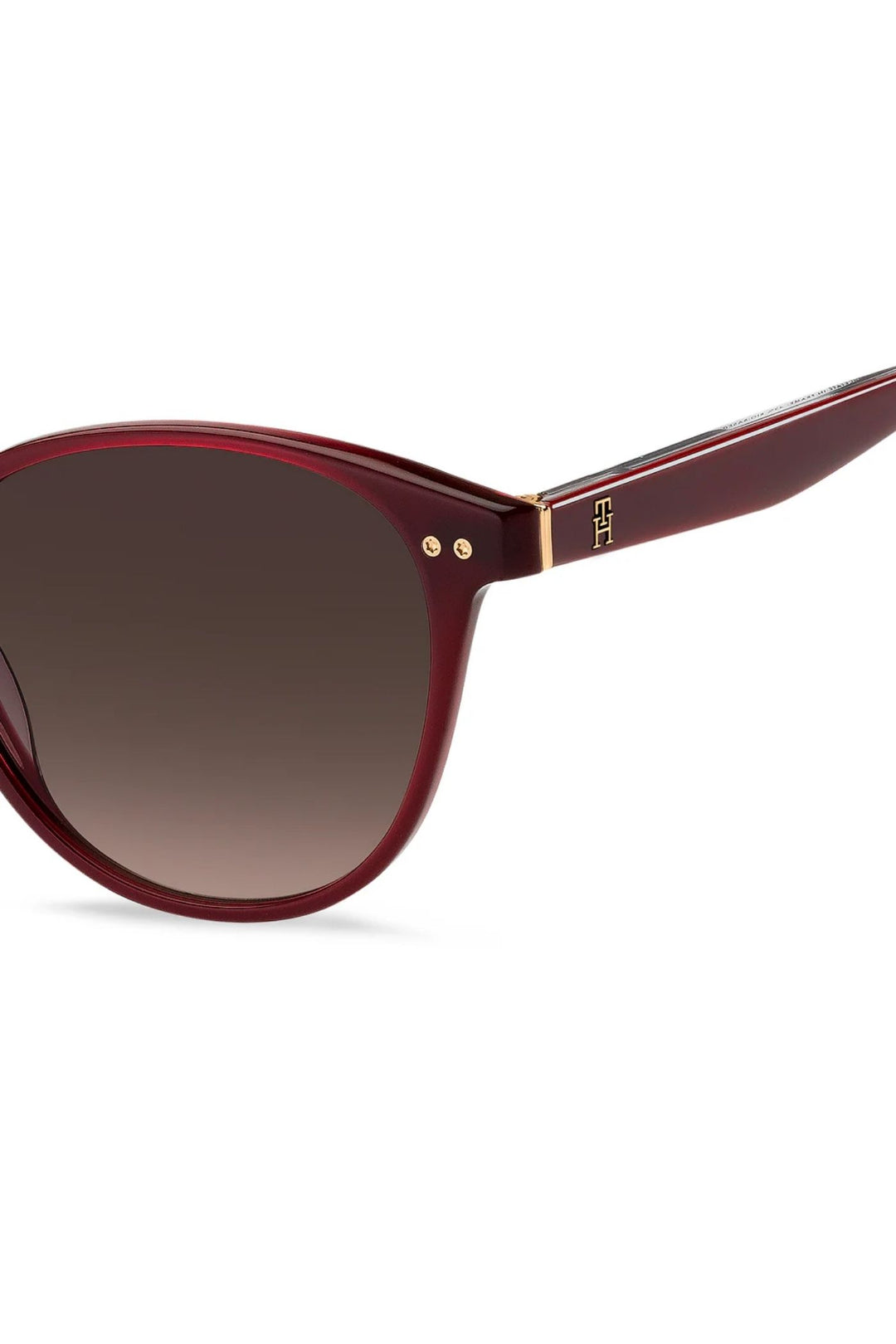 Rounded Burgundy Frame - Brown Lens