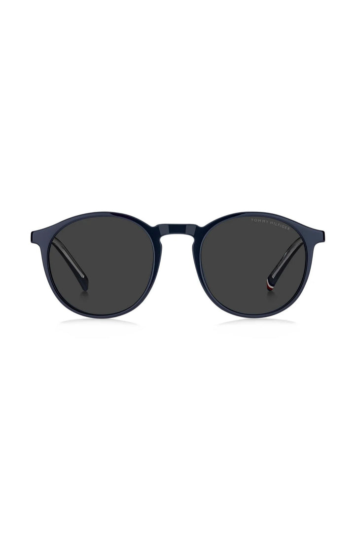 Round Blue Frame - Grey Lens