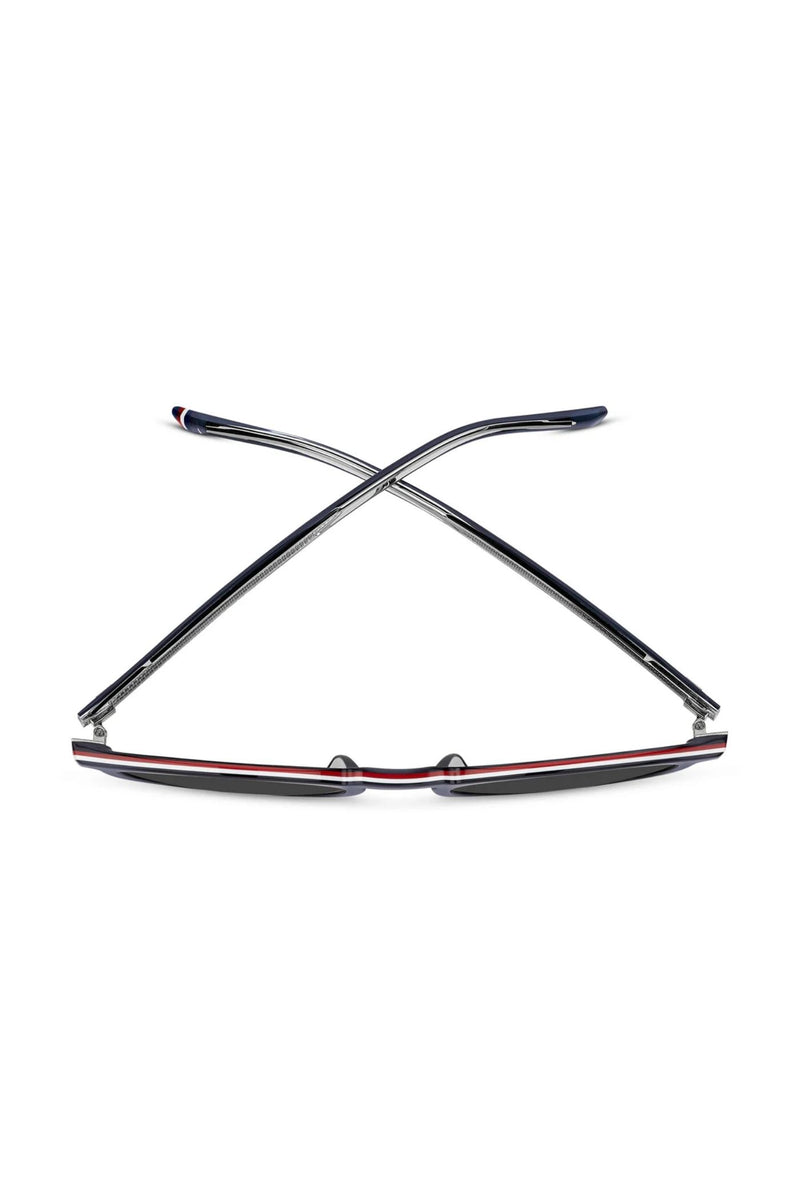 Round Blue Frame - Grey Lens