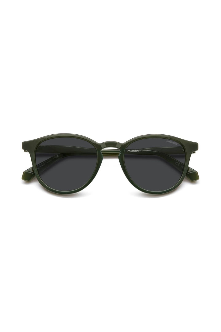 Rounded Olive Frame Grey Lens - None