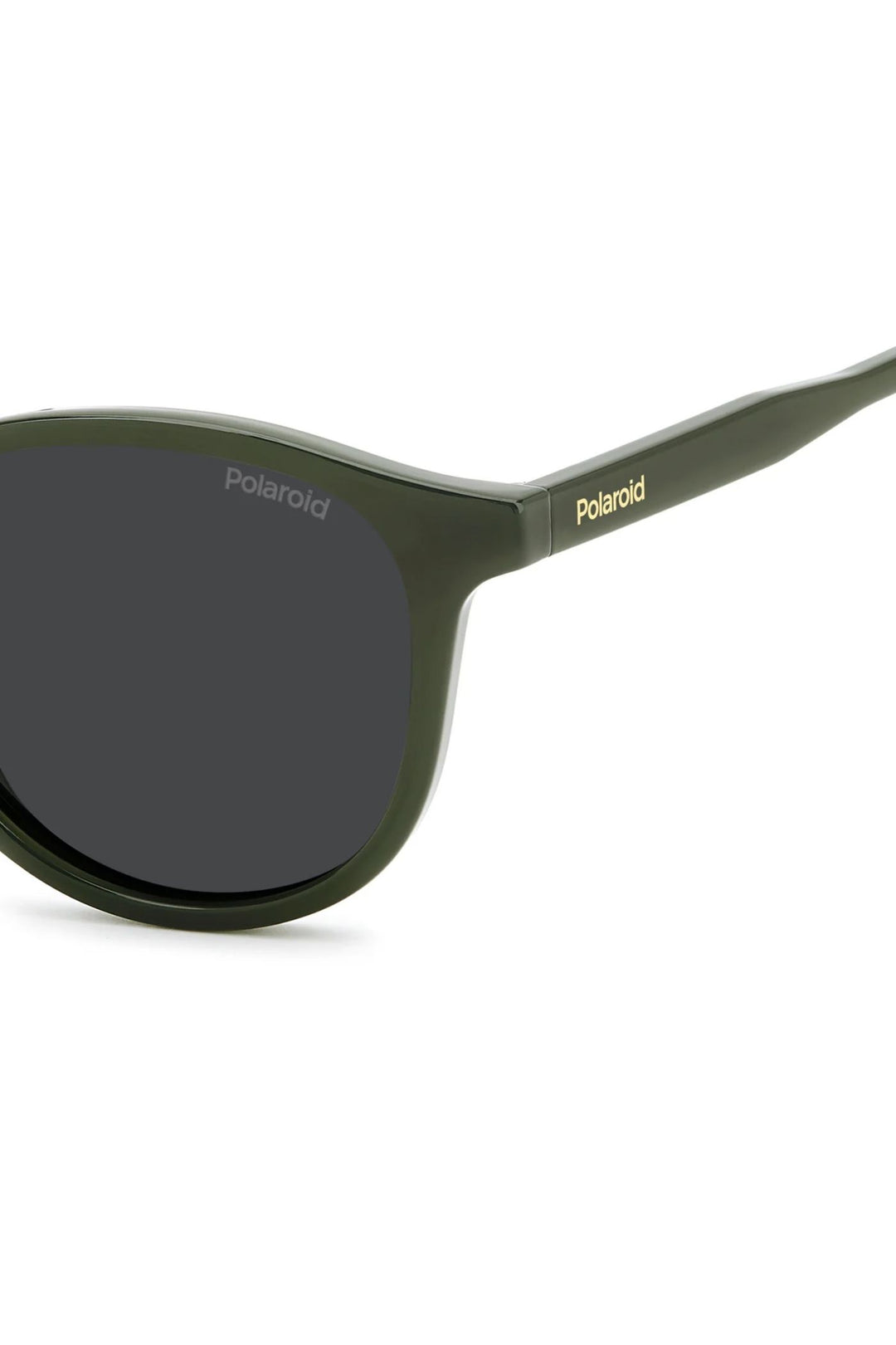 Rounded Olive Frame Grey Lens - None