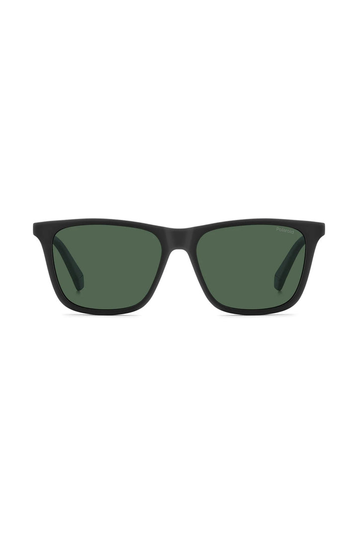 Rectangle Matte Black Frame Green Lens - None