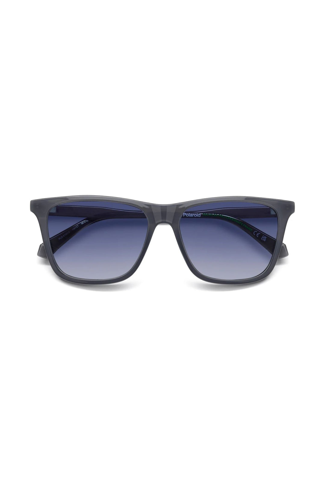 Rectangle Grey Frame Blue Lens - None