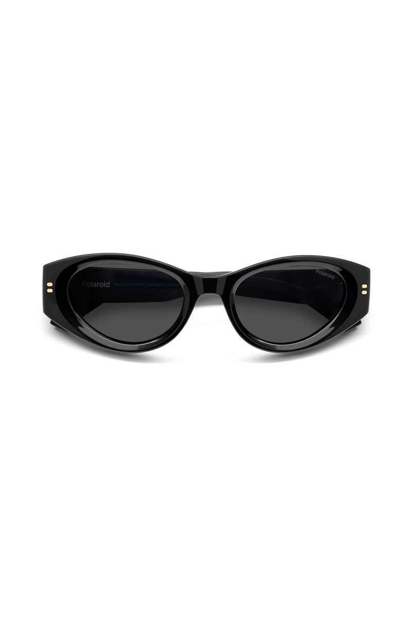 Cat Eye Black Frame Grey Lens - None