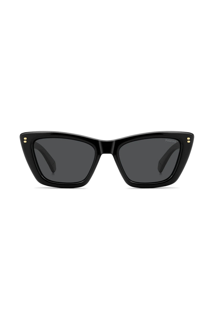 Cat Eye Black Frame Grey Lens - None