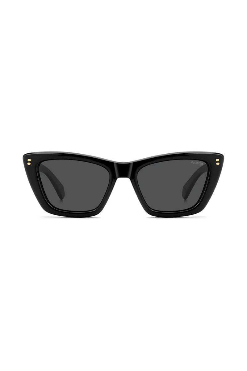 Cat Eye Black Frame Grey Lens - None