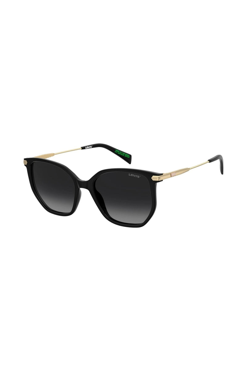 Square Black Frame Grey Lens - None