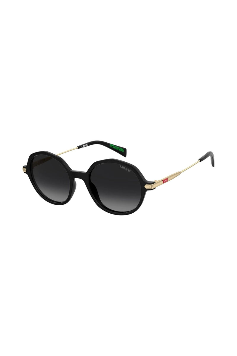 Oval Black Frame Grey Lens - None