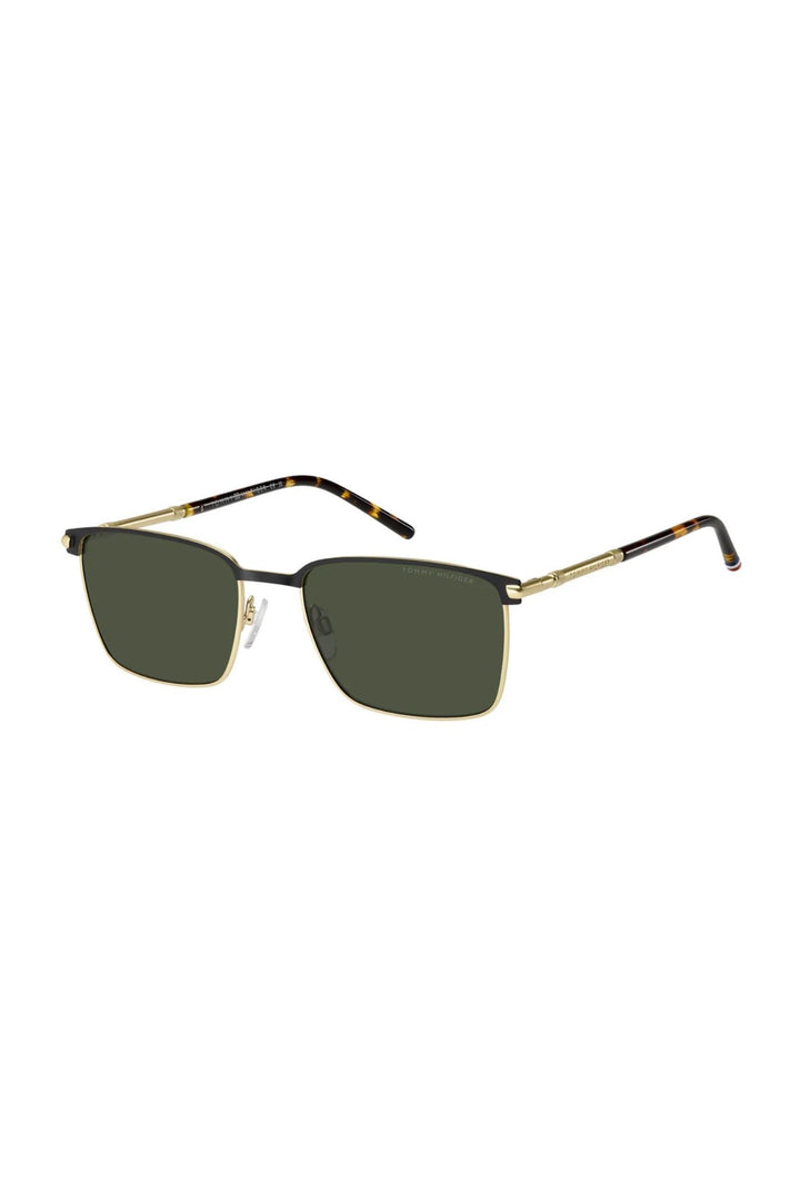 Square Black Frame - Green Lens