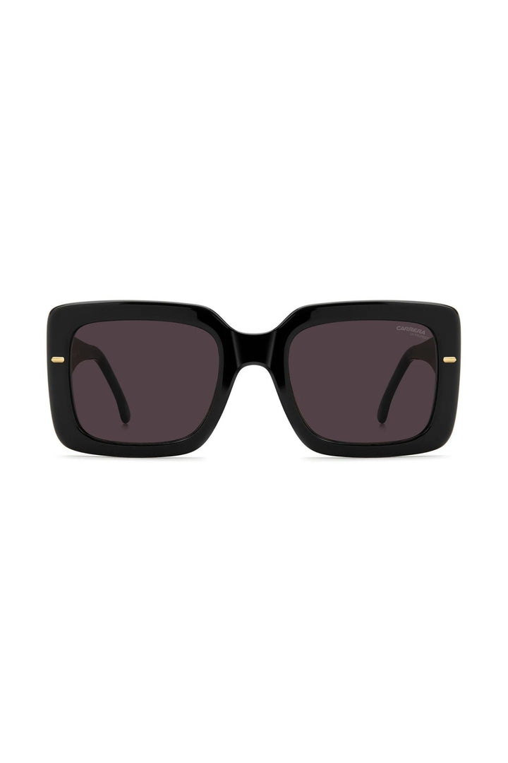 Rectangle Black Frame Mauve Lens - None