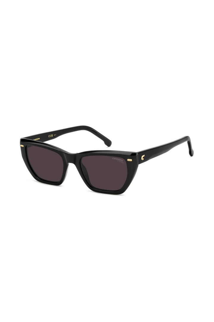 Rectangle Black Frame Mauve Lens - None