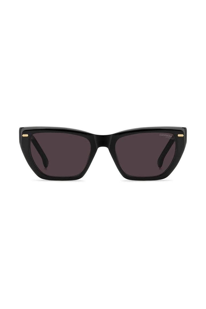 Rectangle Black Frame Mauve Lens - None