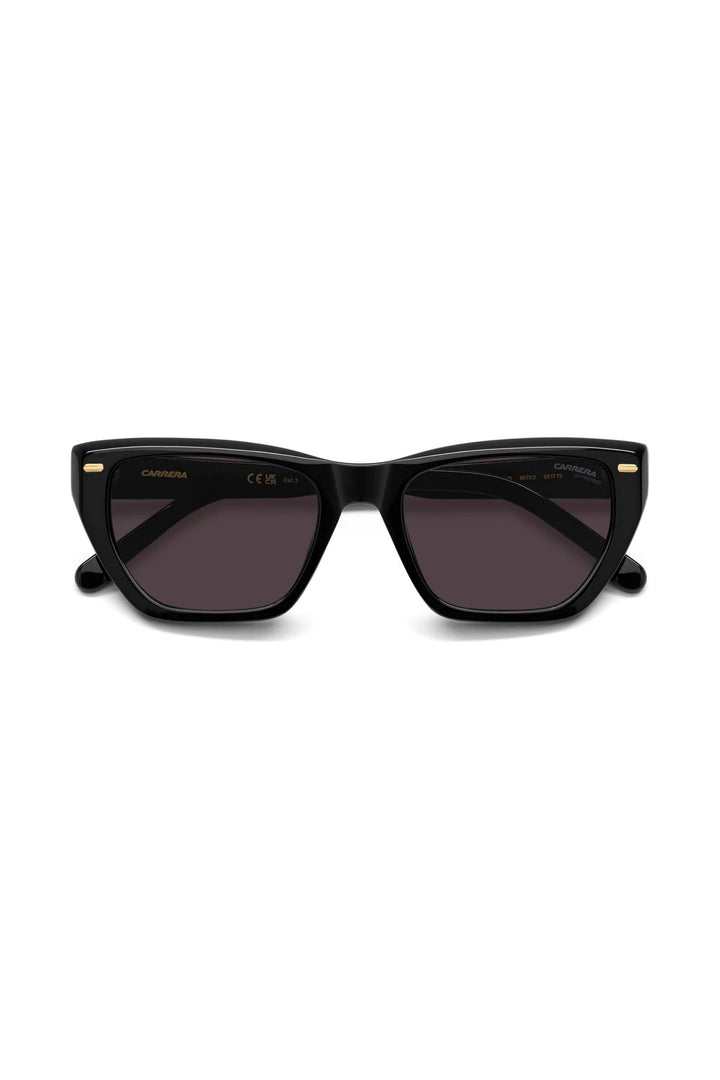 Rectangle Black Frame Mauve Lens - None