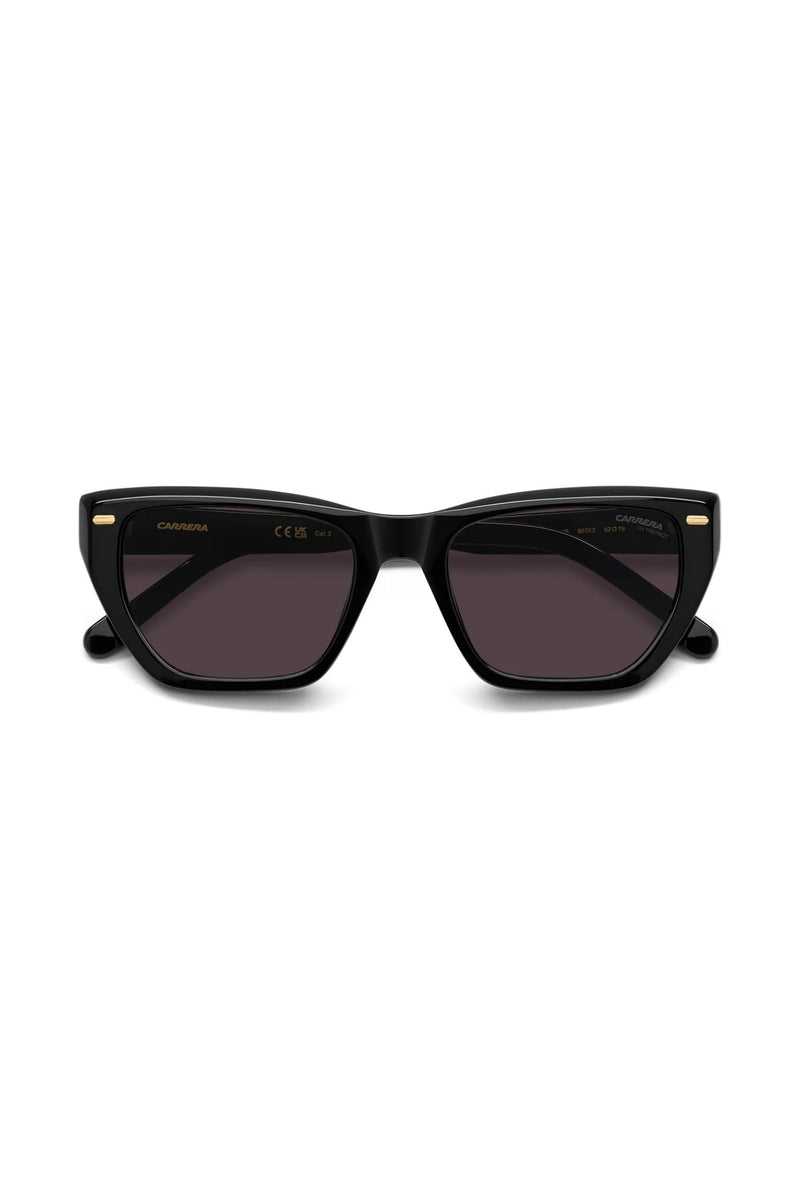 Rectangle Black Frame Mauve Lens - None