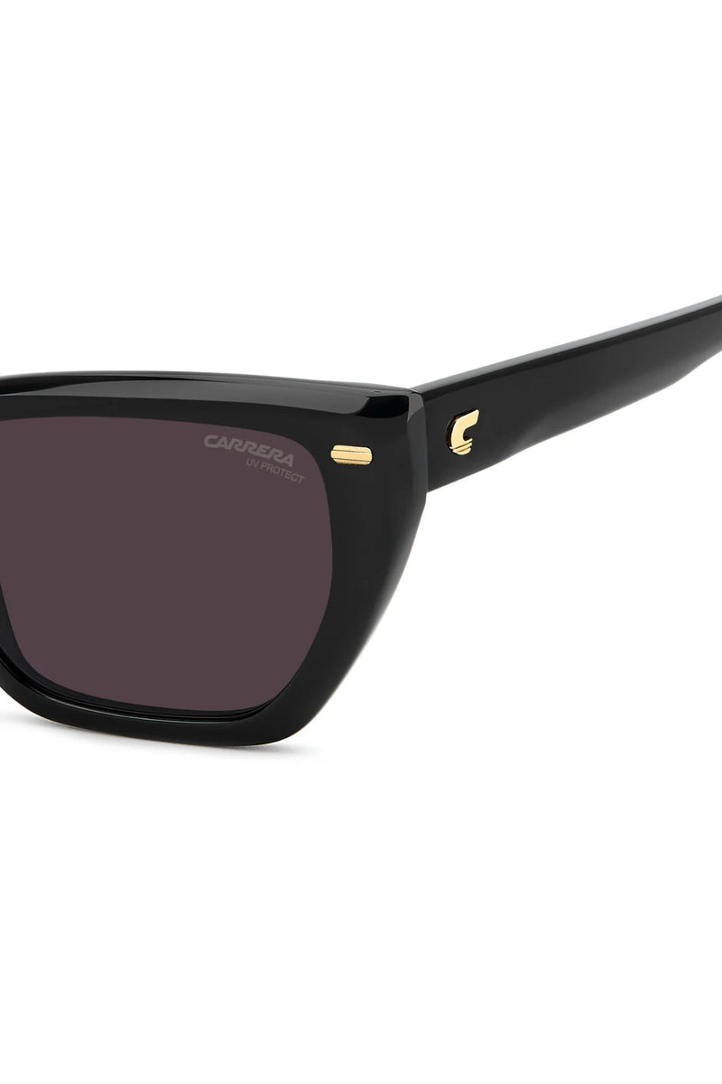 Rectangle Black Frame Mauve Lens - None