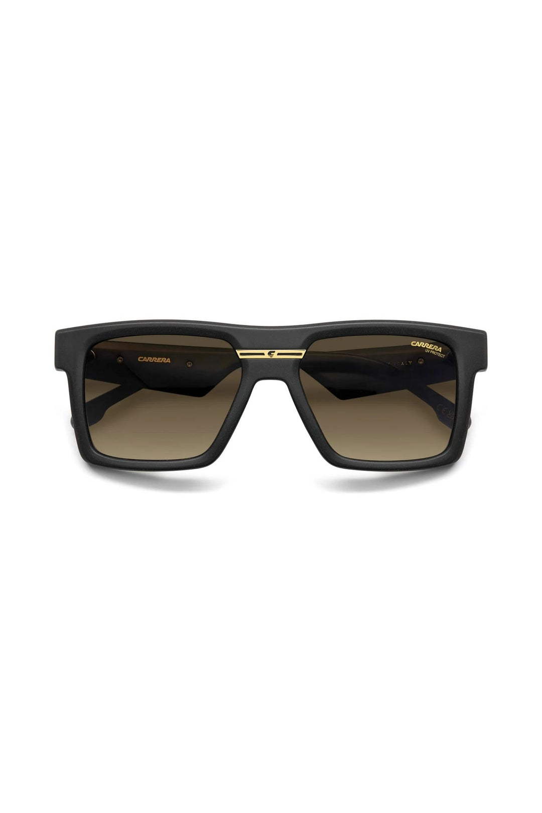 Rectangle Matte Black Frame Brown Lens - None