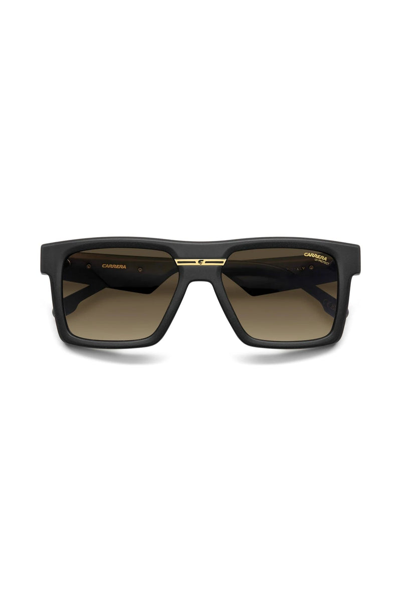 Rectangle Matte Black Frame Brown Lens - None