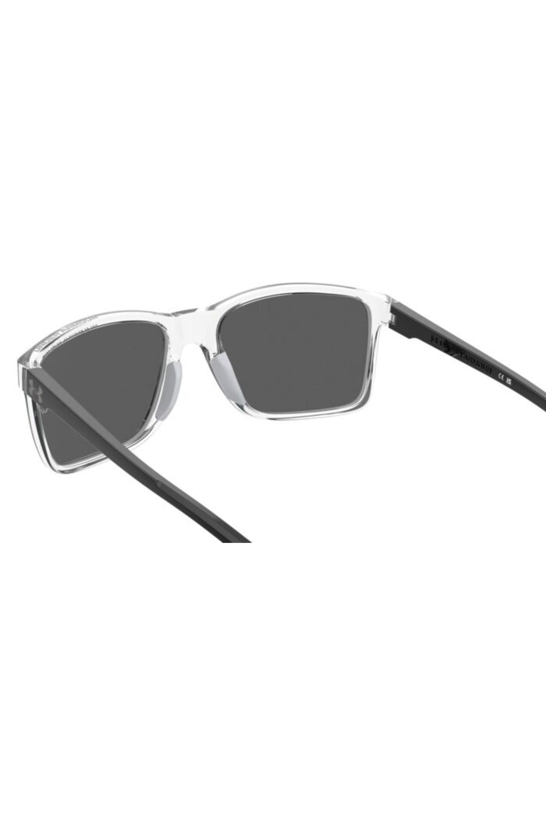 Rectangle Crystal Black Frame Blue Lens Sunglasses
