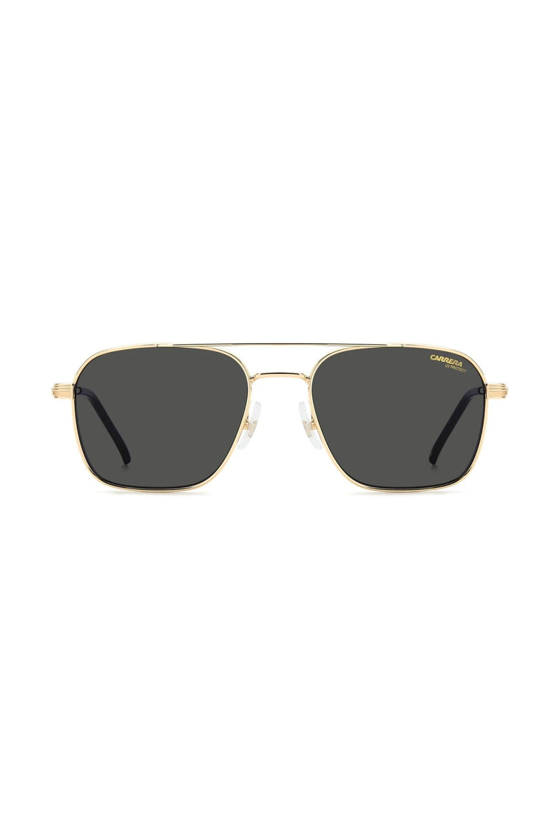 Square  Gold Frame Grey Lens - None