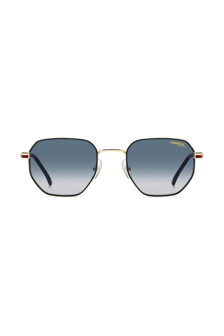 Square Gold Frame Blue Lens - None
