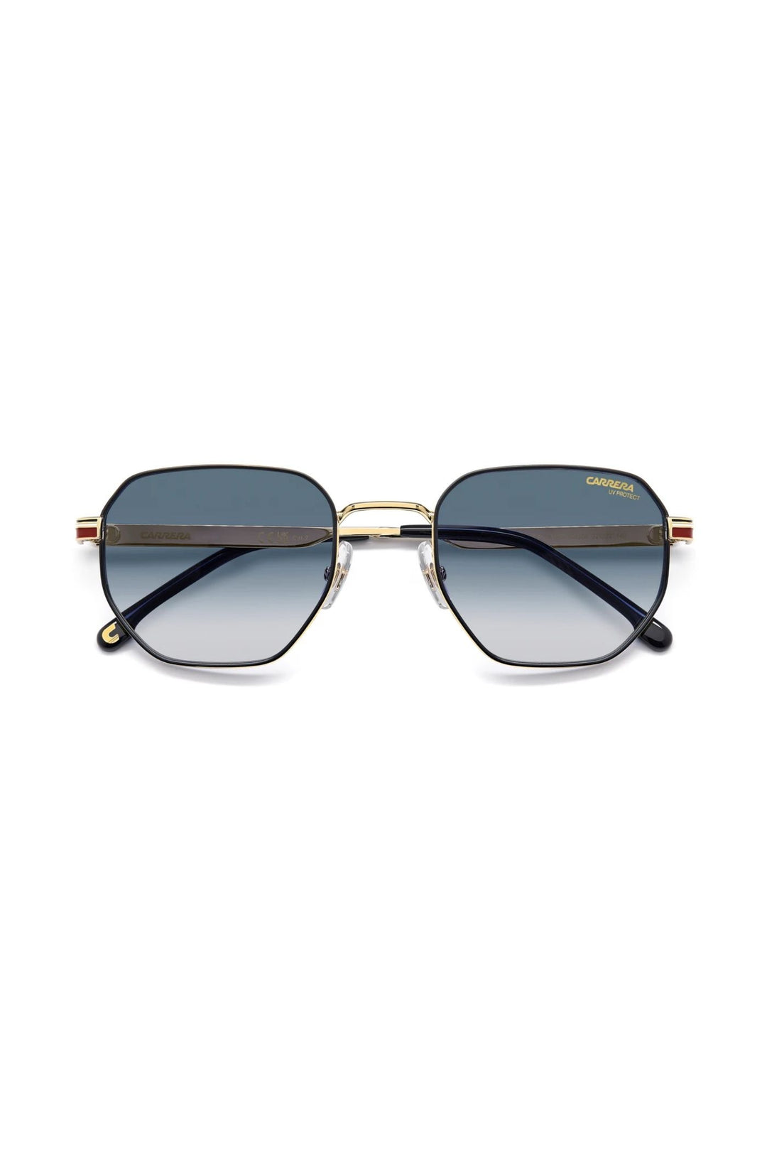 Square Gold Frame Blue Lens - None